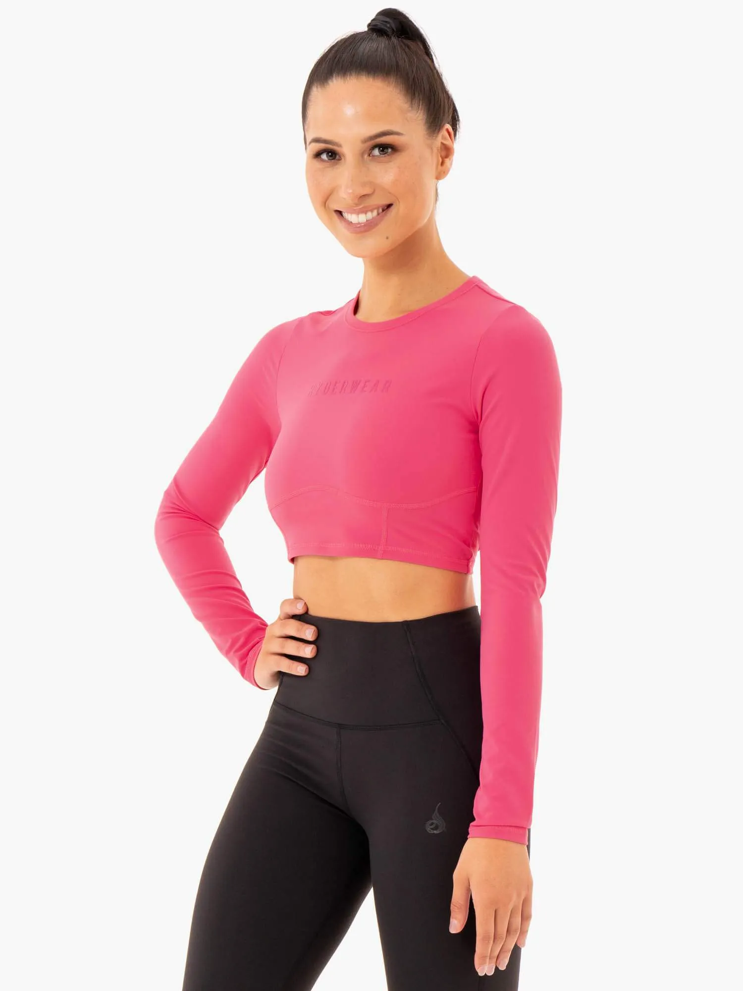 Sola Long Sleeve Top - Pink clean style