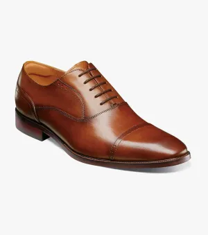 SORRENTO Cap Toe Oxford - Cognac fine detail