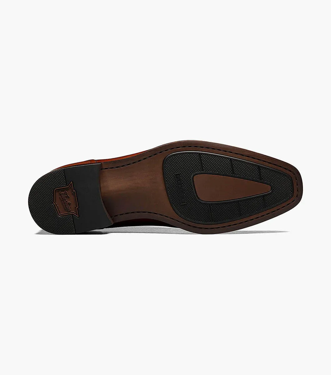 SORRENTO Plain Toe Single Monk Strap - Cognac tailored fashion
