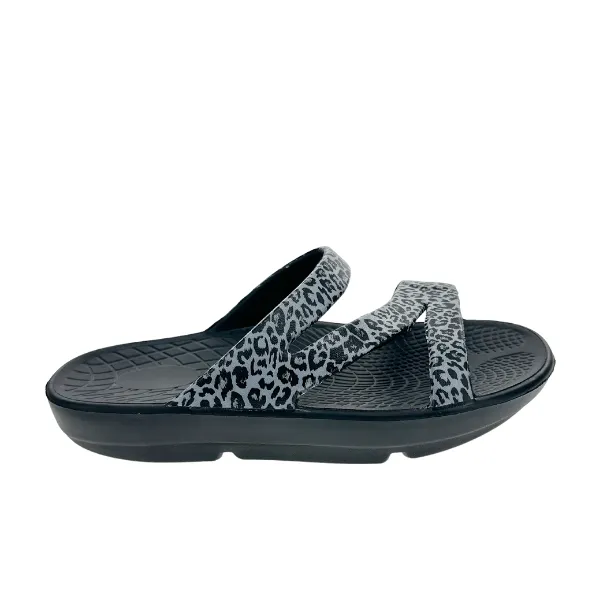 Sovella Women's PF Slide Black/Leopard Ocean Touch