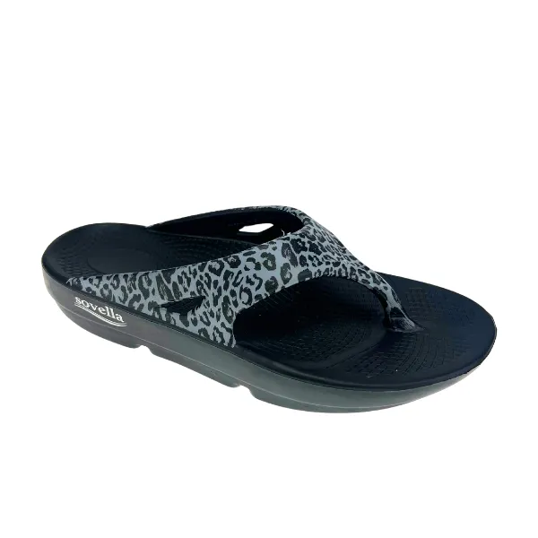 Sovella Women's PF Thong Black/Leopard Daily Wear