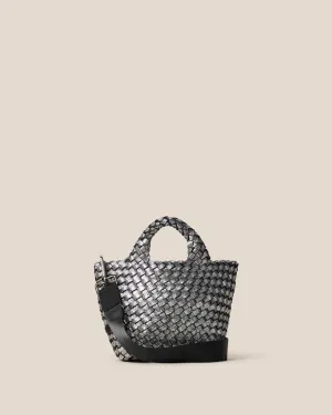 St. Barths Petit Tote Metallic - Titanium mini chic