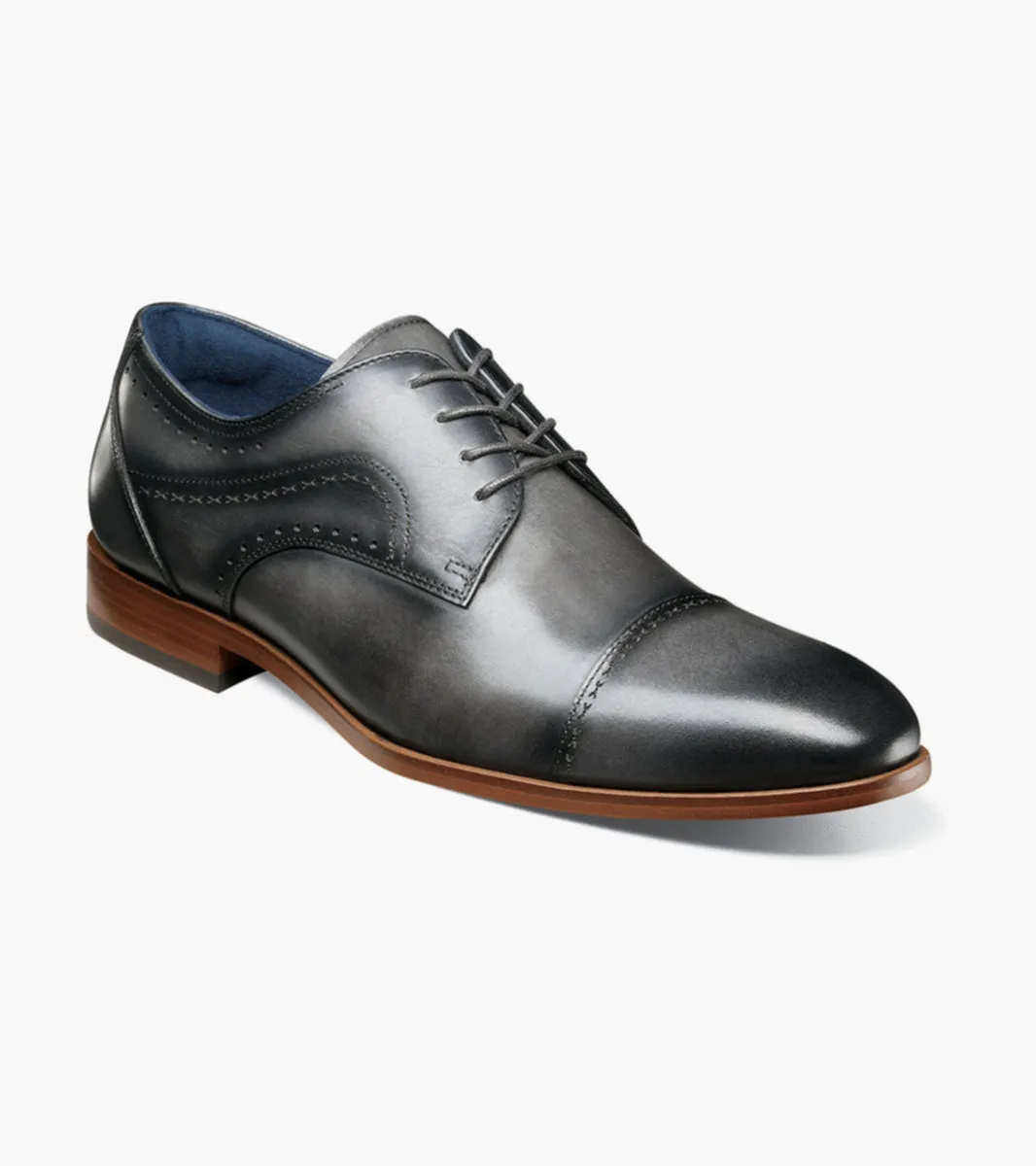 Stacy Adams BRYANT  Cap Toe Oxford - Gray night mode