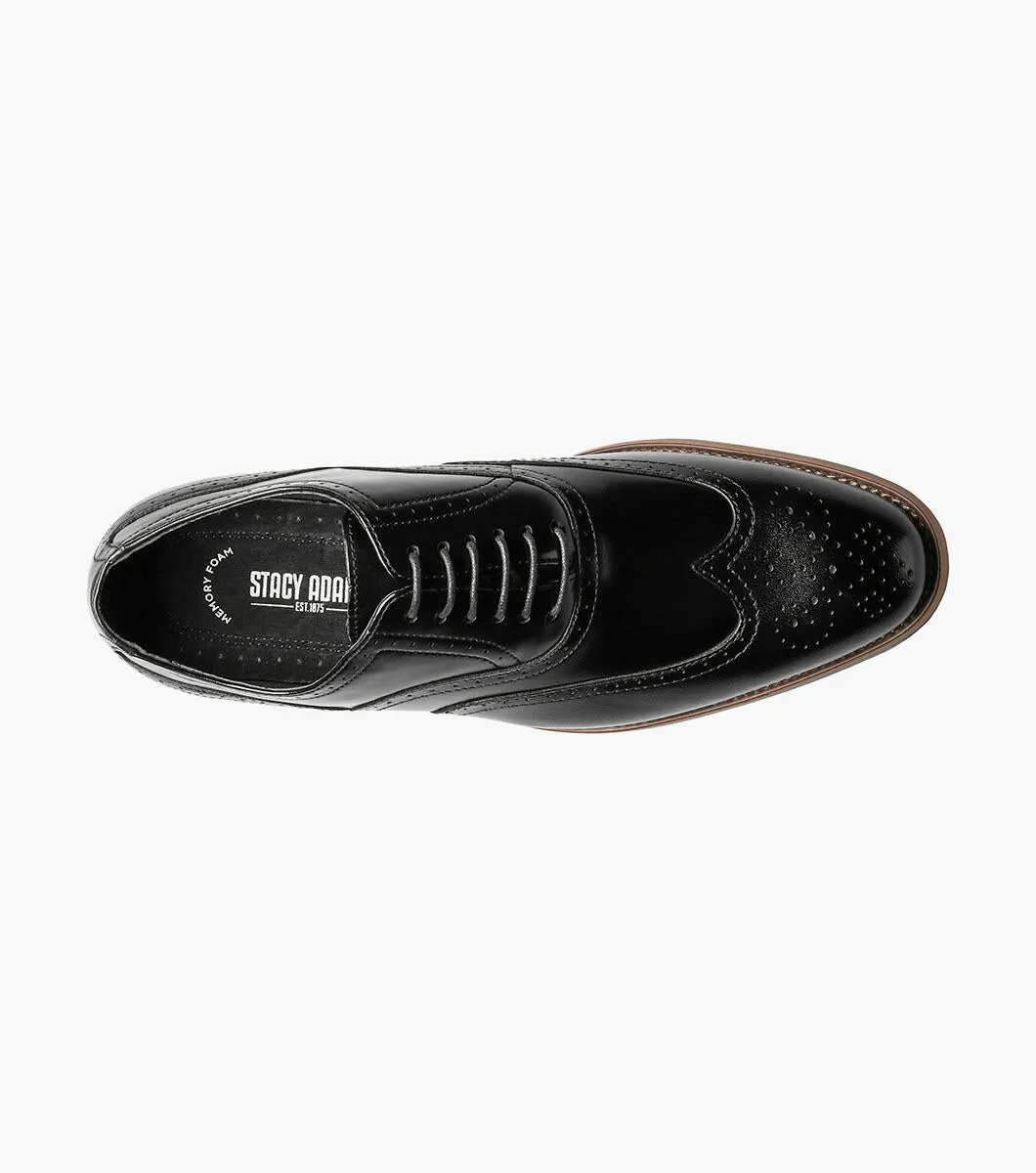Stacy Adams DUNBAR Wingtip Oxford Shoes - Black durable sole
