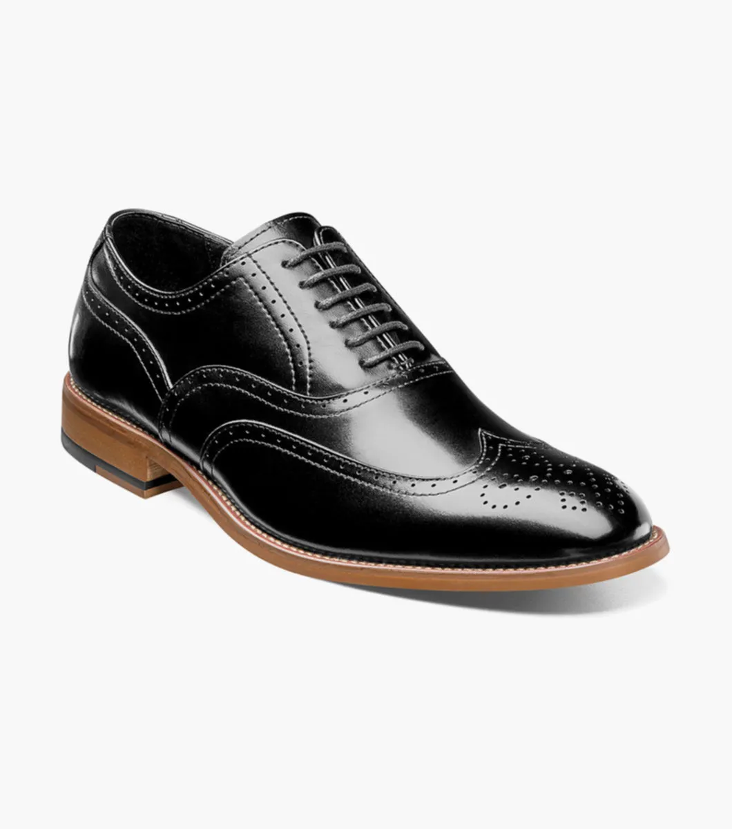 Stacy Adams DUNBAR Wingtip Oxford Shoes - Black stylish choice