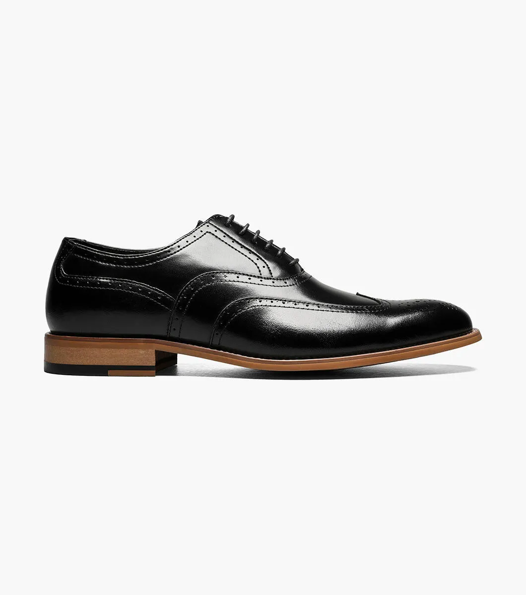Stacy Adams DUNBAR Wingtip Oxford Shoes - Black neutral base