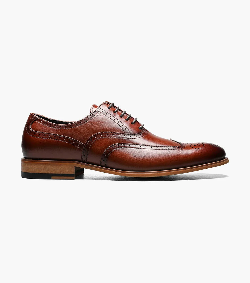 Stacy Adams DUNBAR  Wingtip Oxford Shoes - Cognac dapper touch
