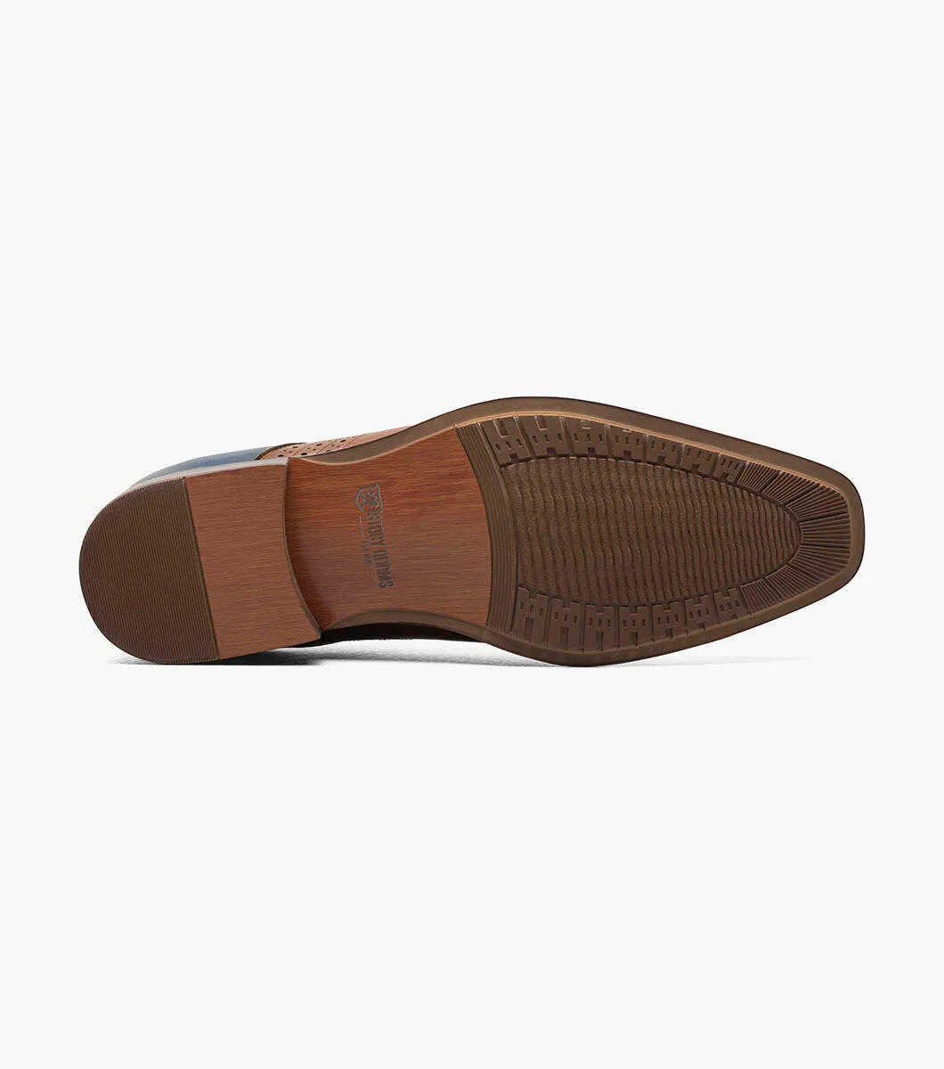 Stacy Adams HALLOWAY  Plain Toe Oxford - Cognac polished tone