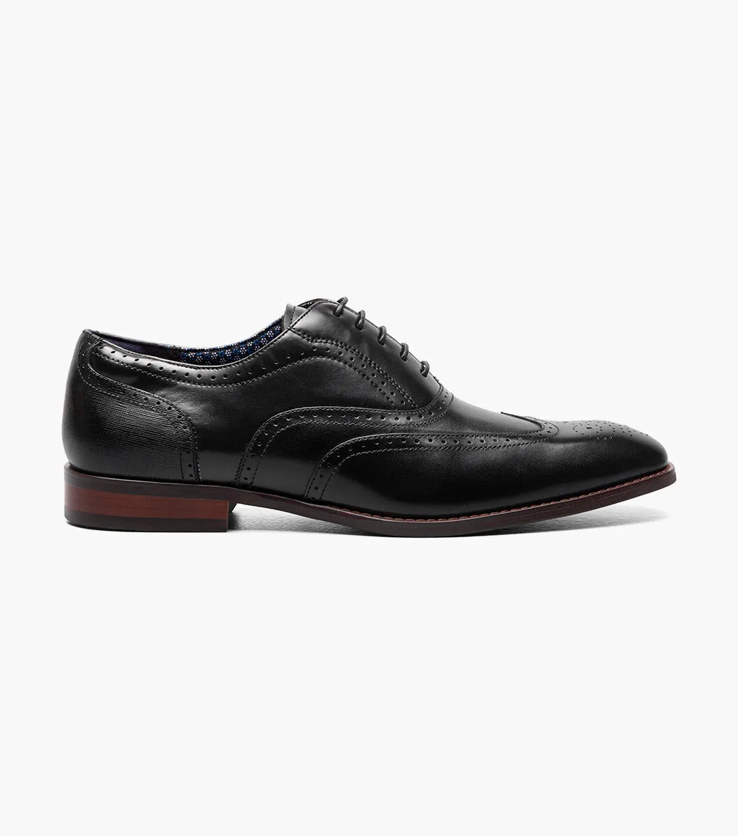 Stacy Adams KAINE  Wingtip Oxford - Black minimal design