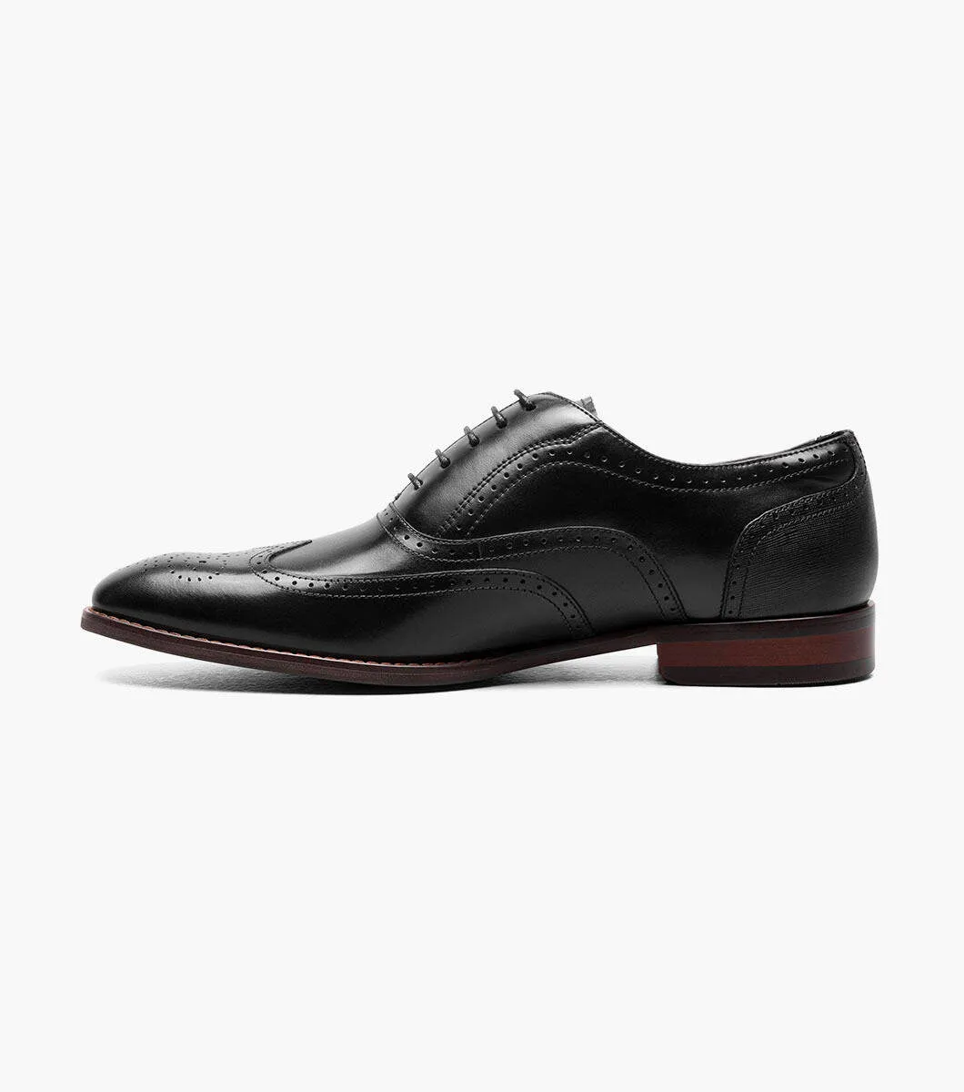 Stacy Adams KAINE  Wingtip Oxford - Black smooth finish