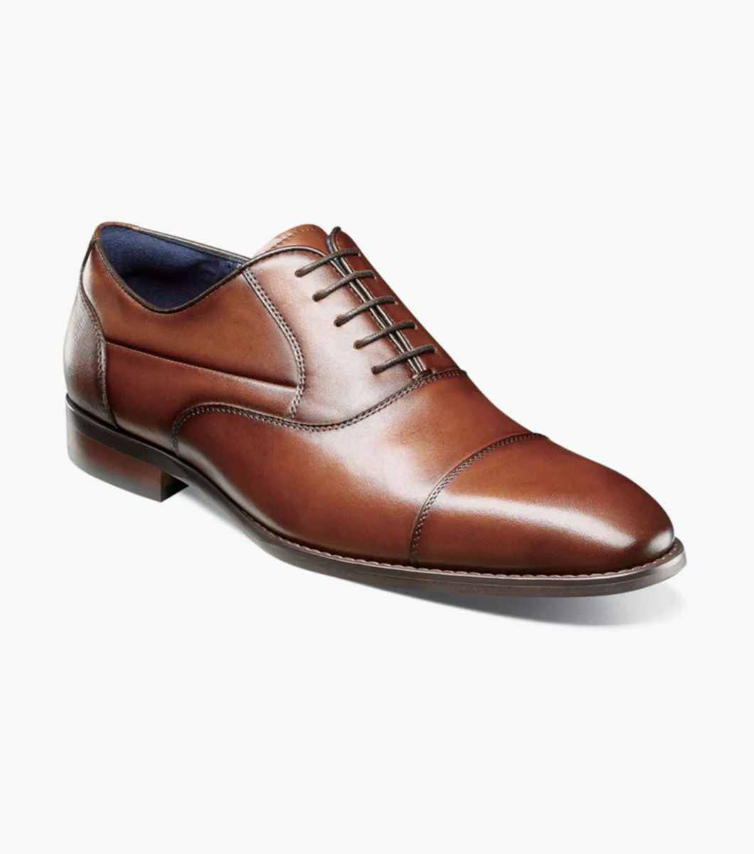 Stacy Adams KALLUM  Cap Toe Oxford Shoes - Cognac fine detail