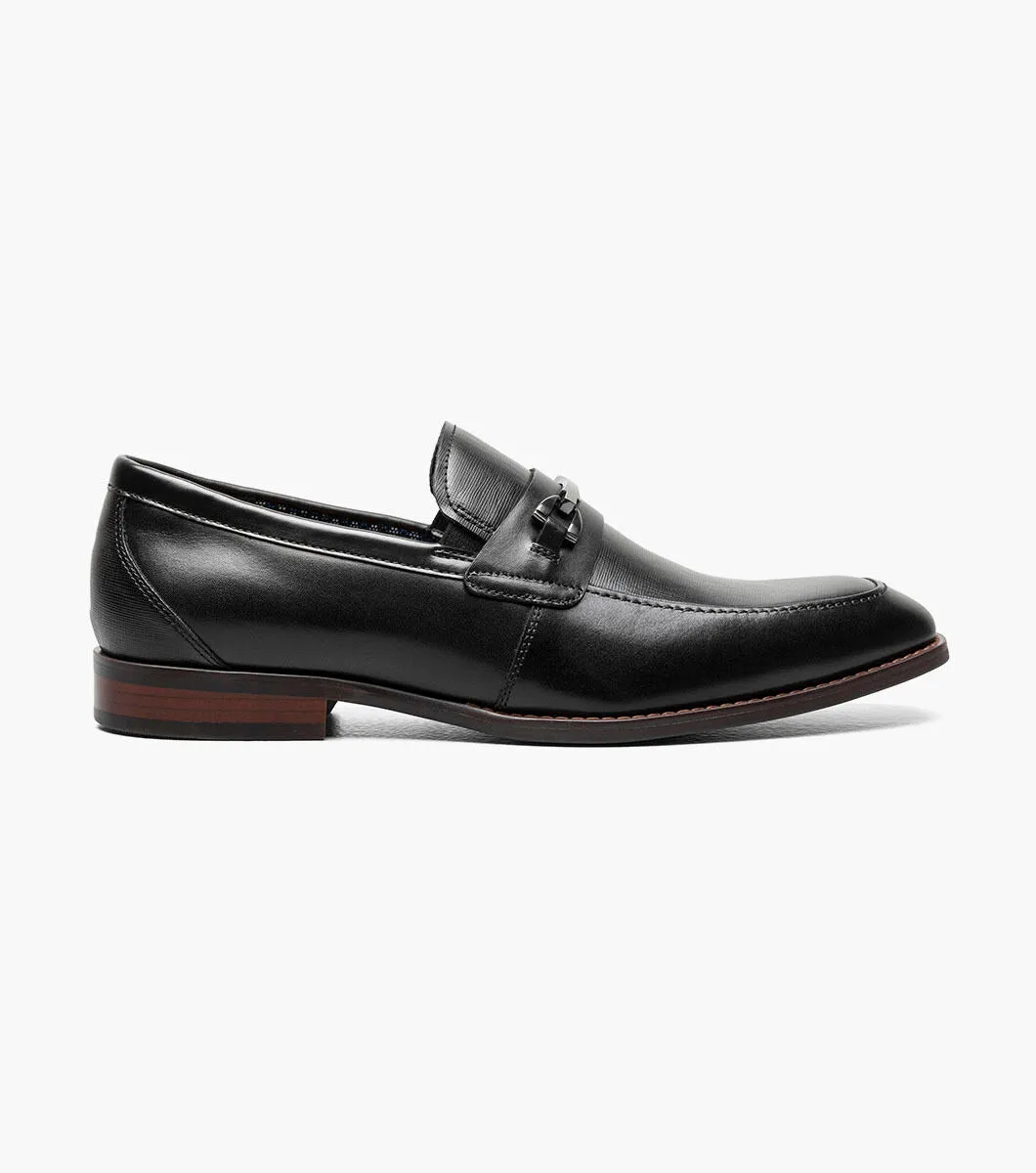 Stacy Adams KAYLOR  Moc Toe Bit Slip On - Black suit ready