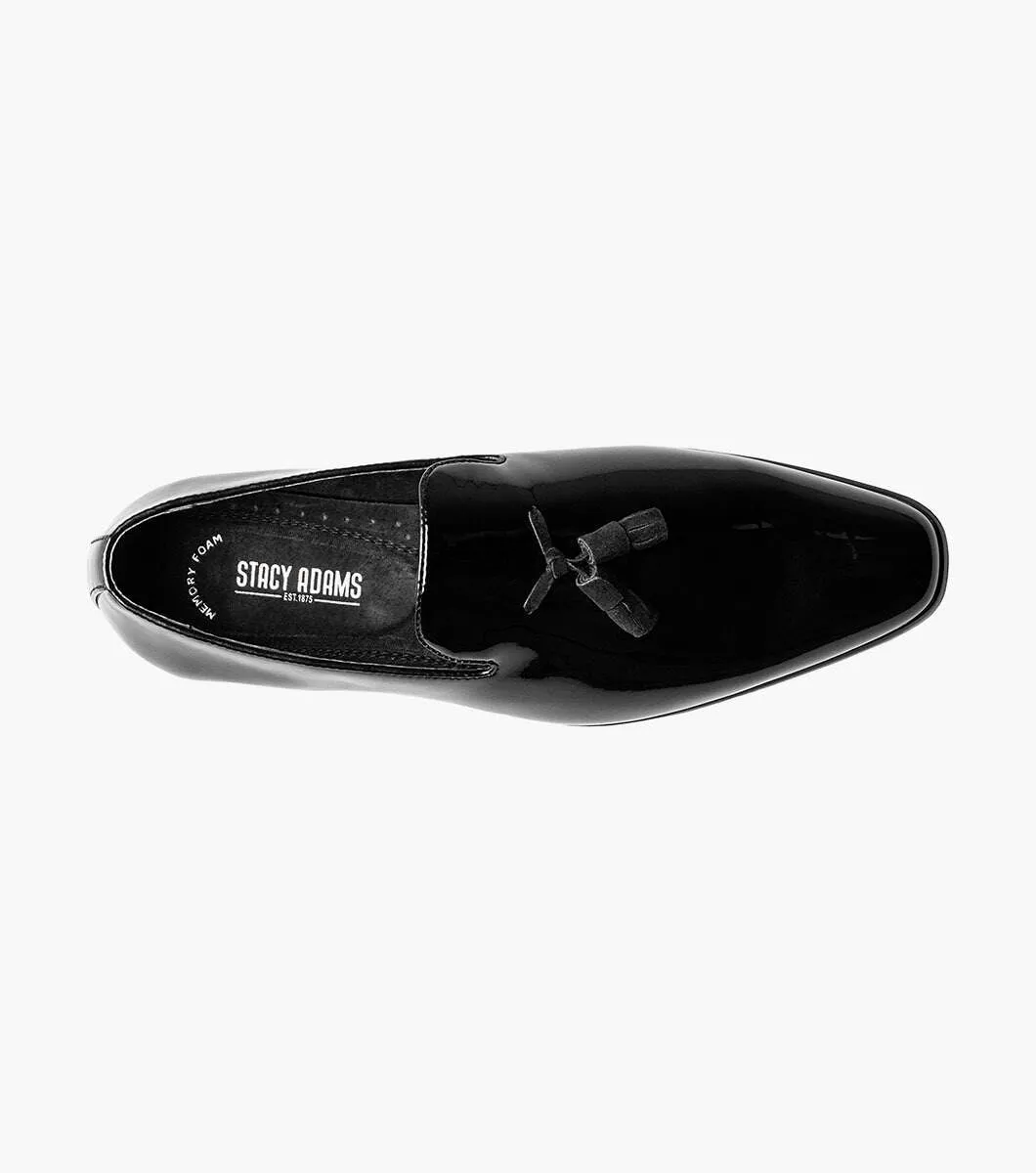 Stacy Adams Phoenix  Plain Toe Tassel Slip On - Black neat design
