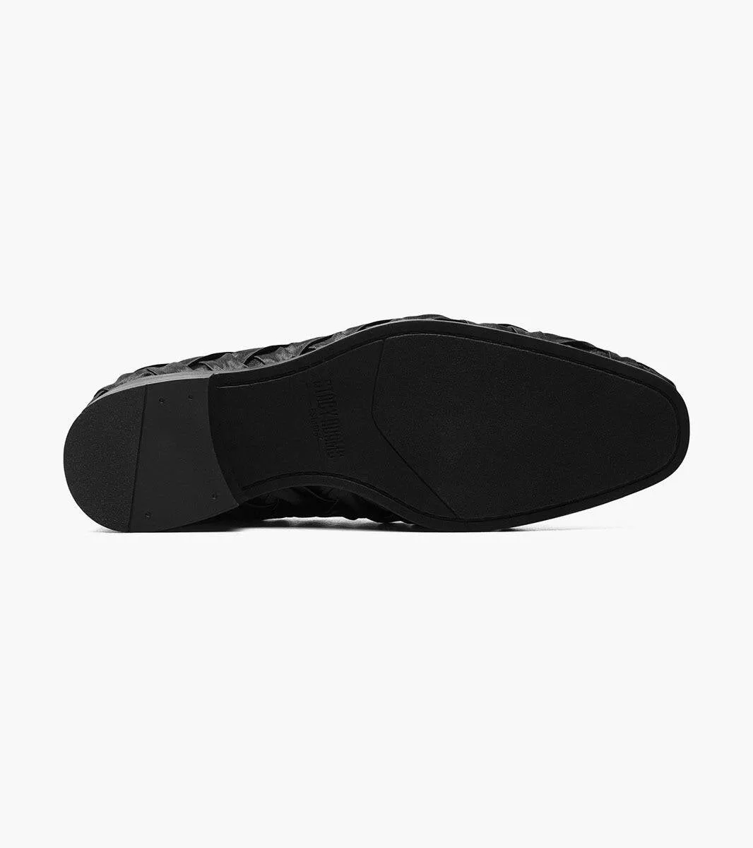 Stacy Adams SAVOIR  Plain Toe Satin Slip On - Black city stroll