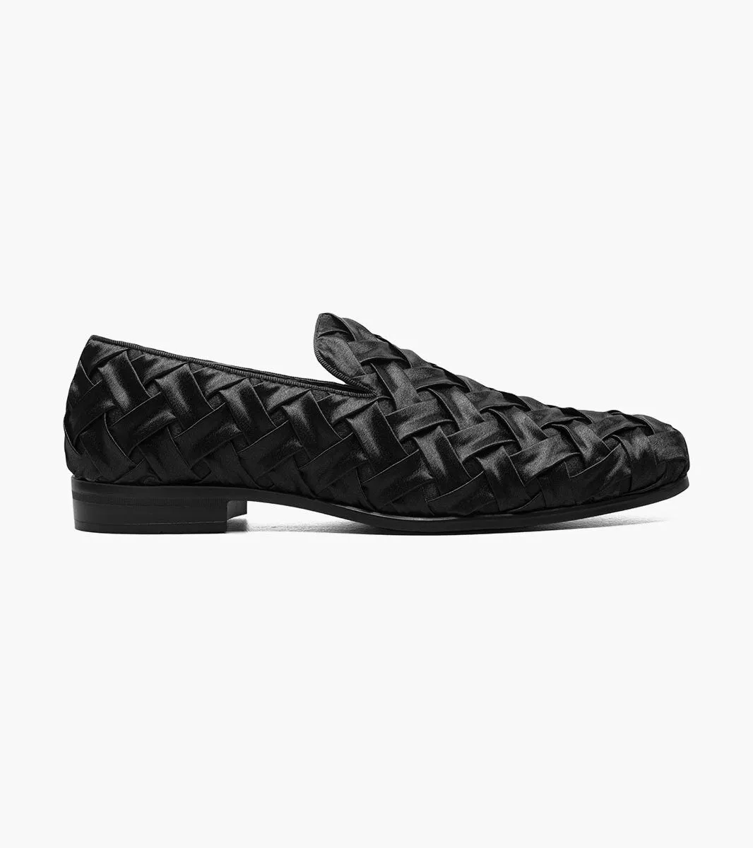 Stacy Adams SAVOIR  Plain Toe Satin Slip On - Black solid base