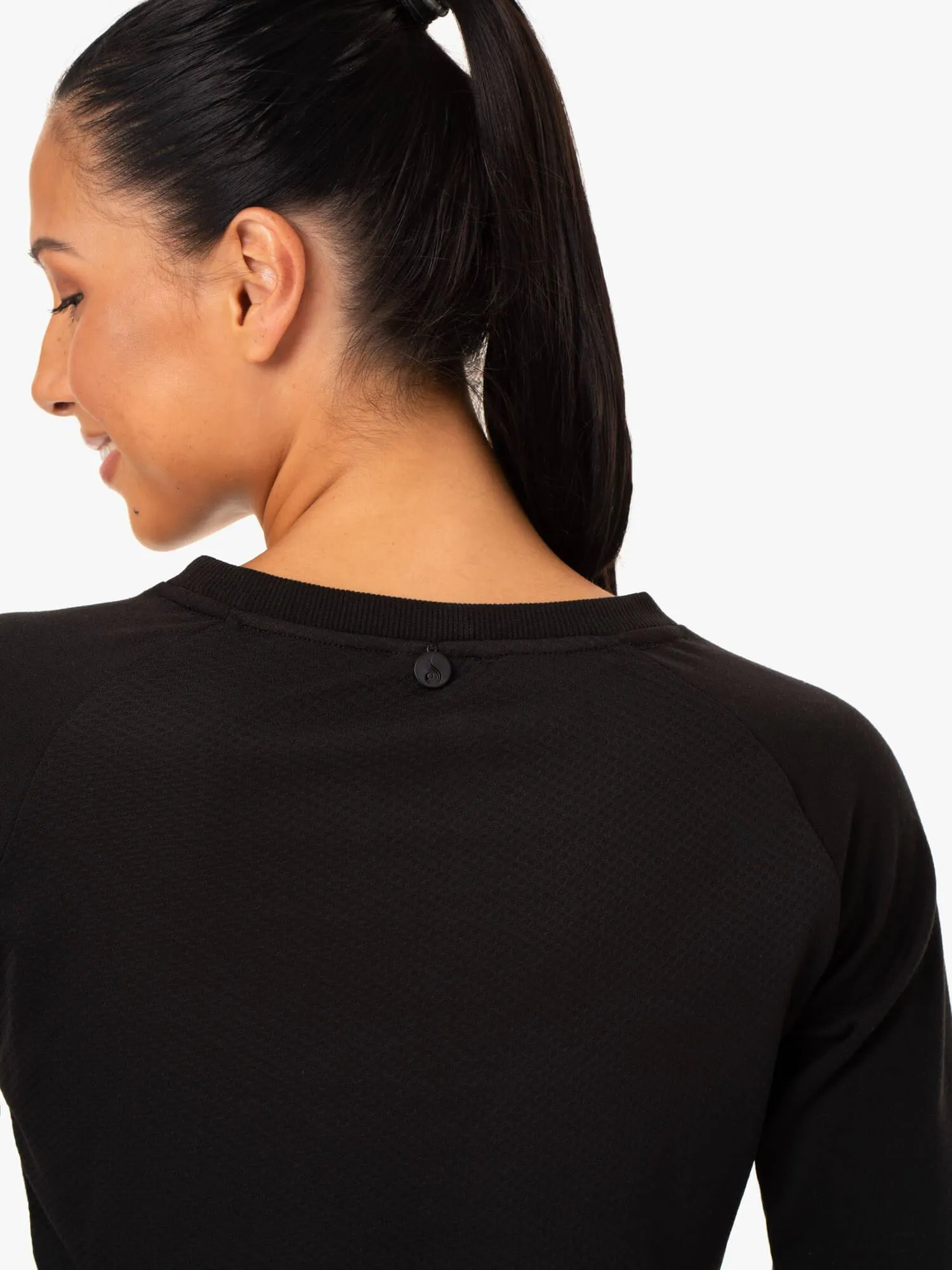 Staples Cropped Sweater - Black functional wear