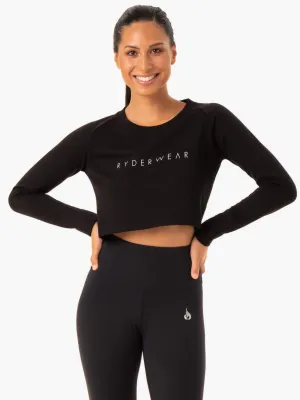 Staples Cropped Sweater - Black easy travel