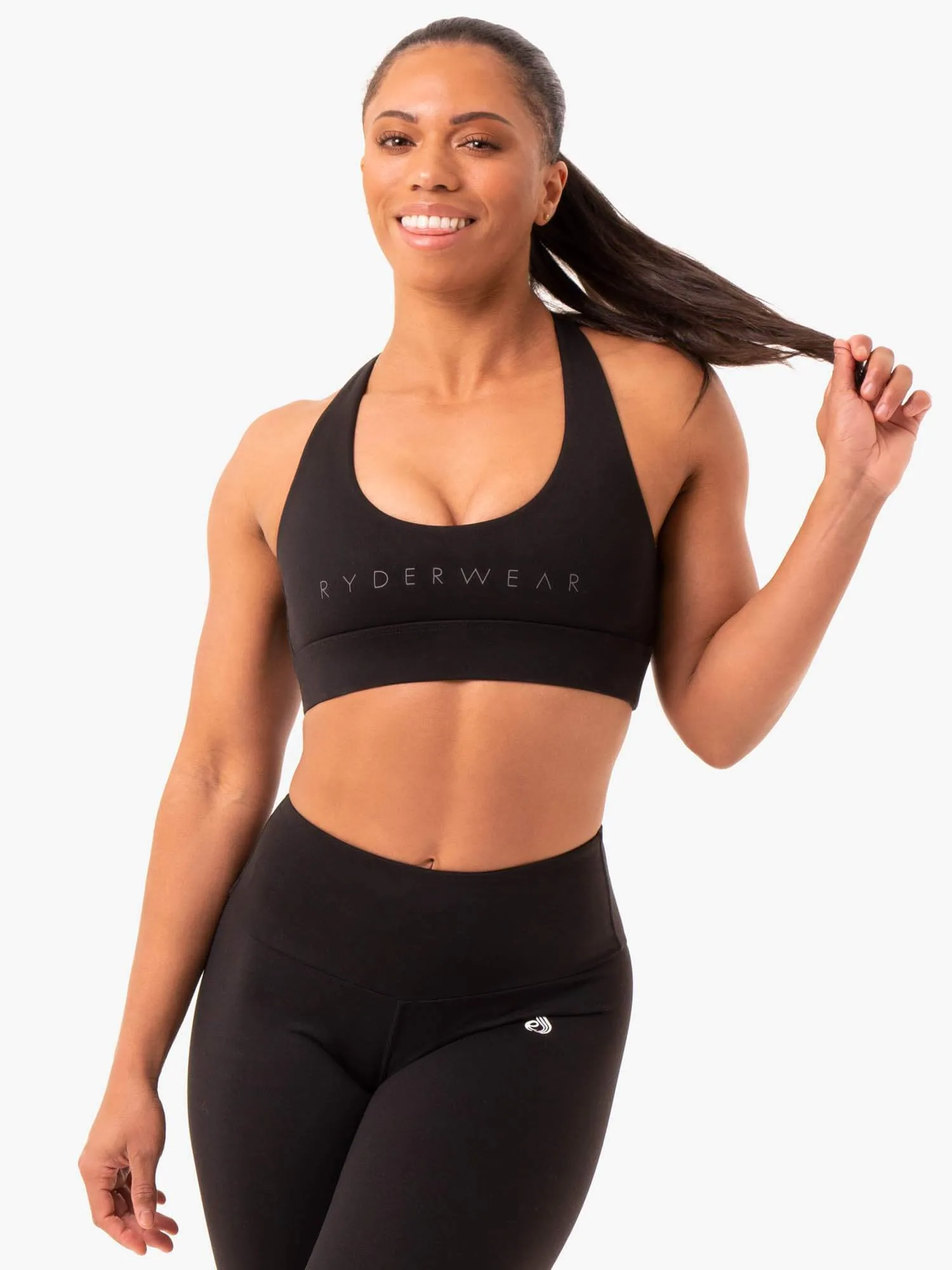 Staples Cross Over Sports Bra - Black Breath Design