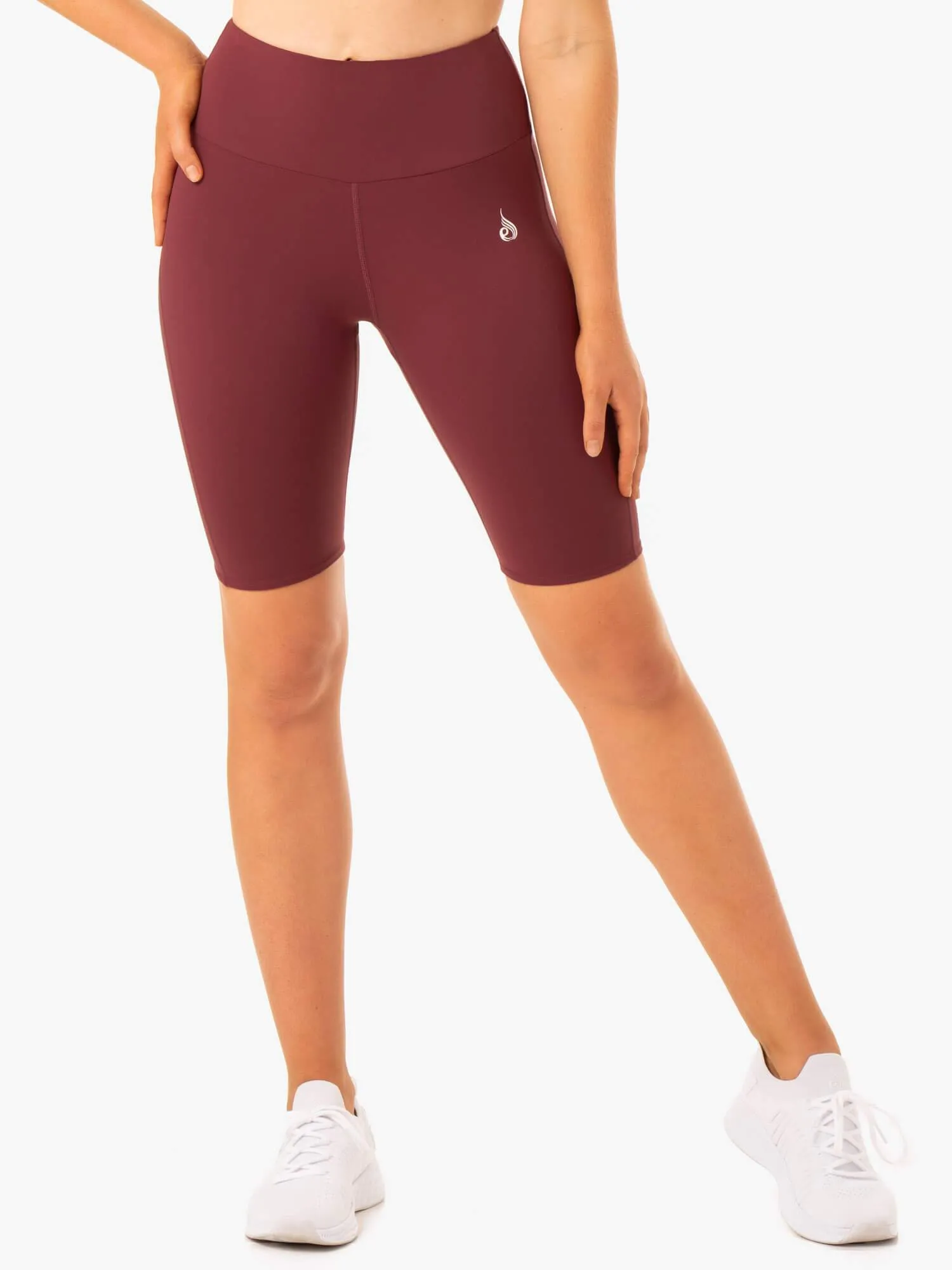 Staples Scrunch Bum Bike Shorts - Burgundy workout companion