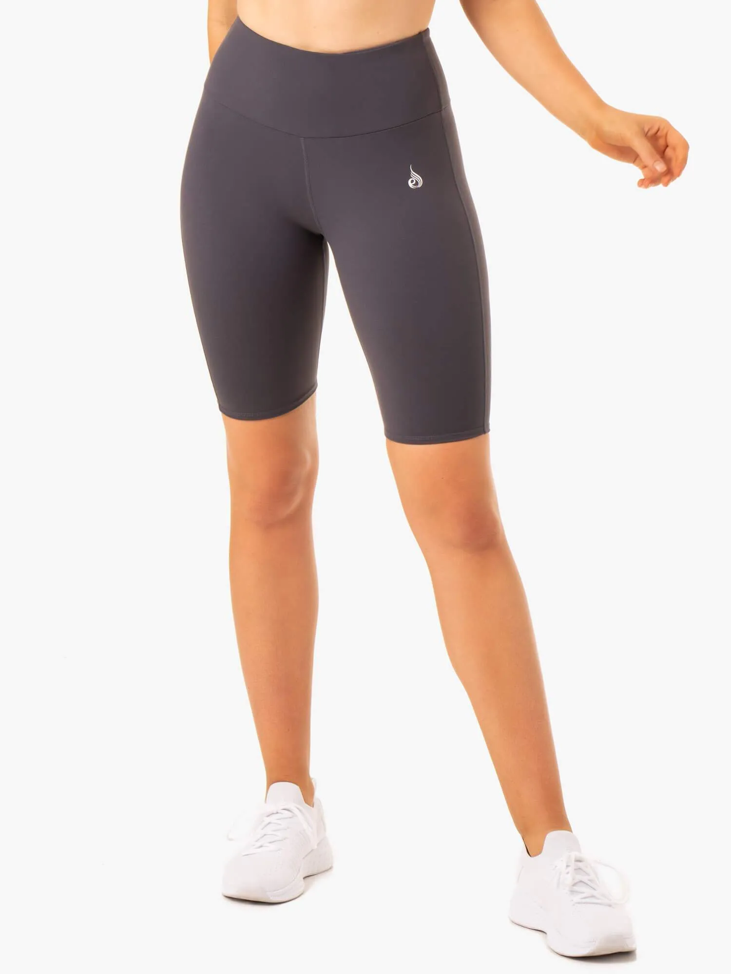 Staples Scrunch Bum Bike Shorts - Charcoal lightweight packable