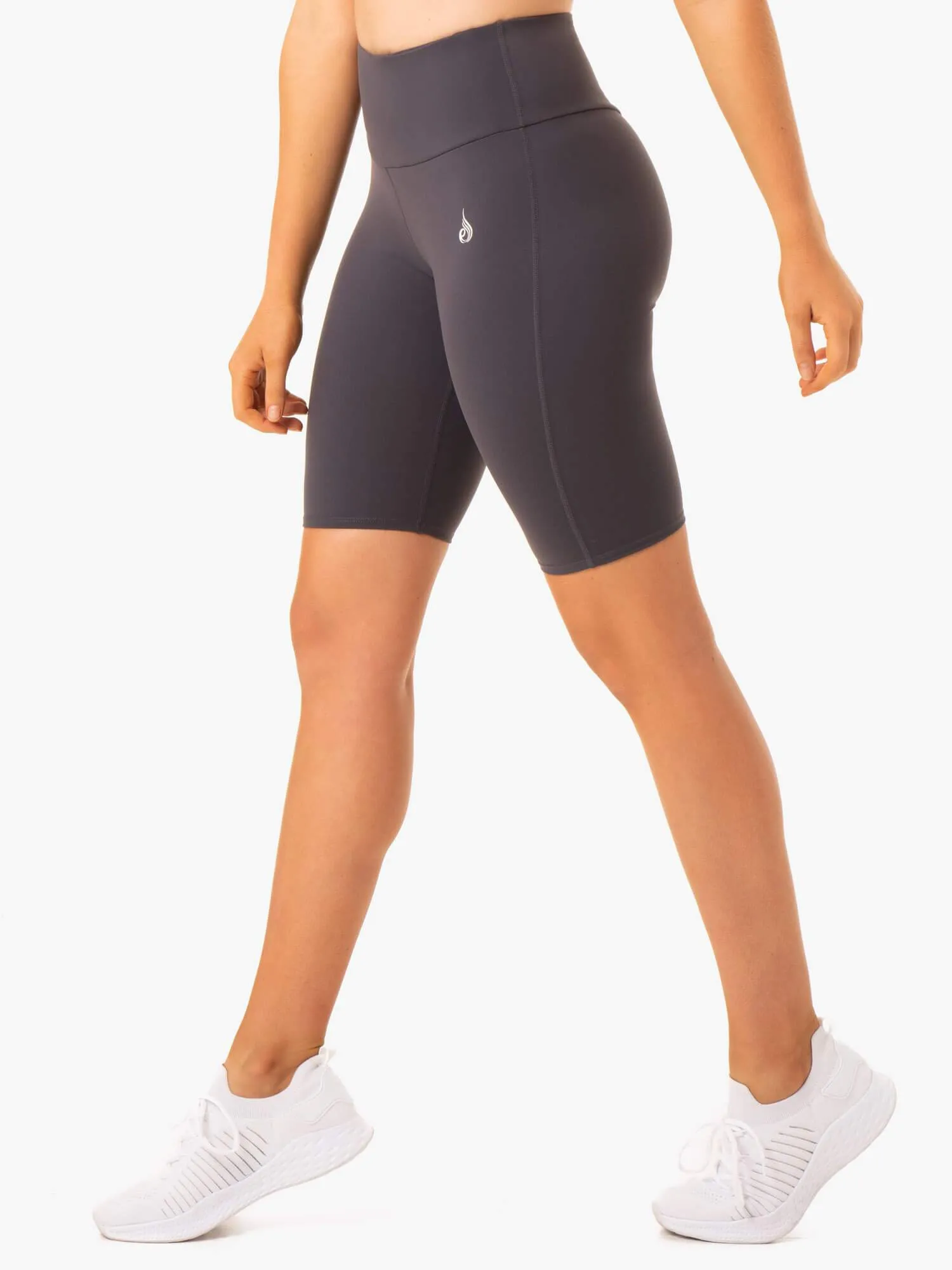 Staples Scrunch Bum Bike Shorts - Charcoal compression fabric