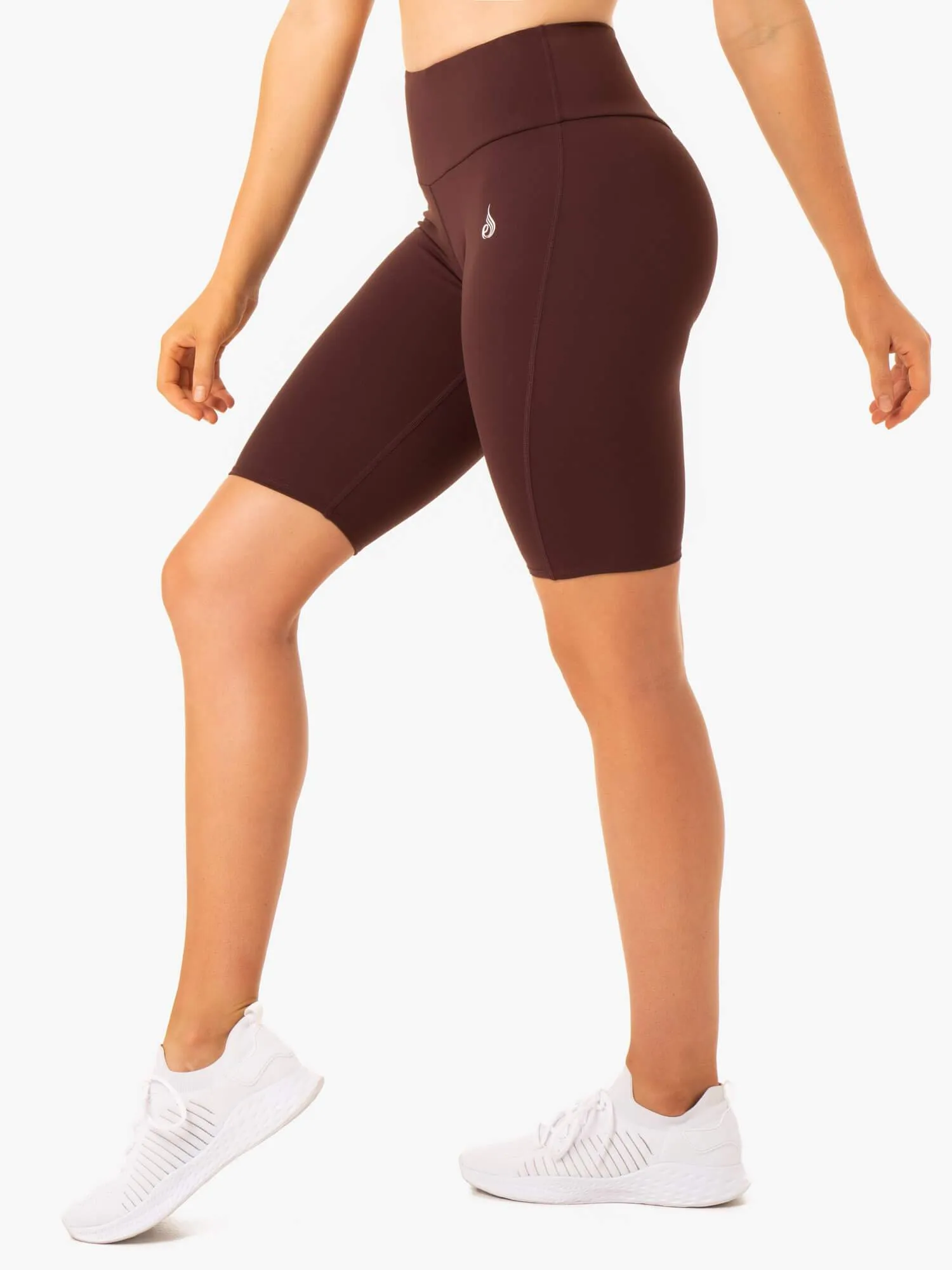Staples Scrunch Bum Bike Shorts - Chocolate training boost