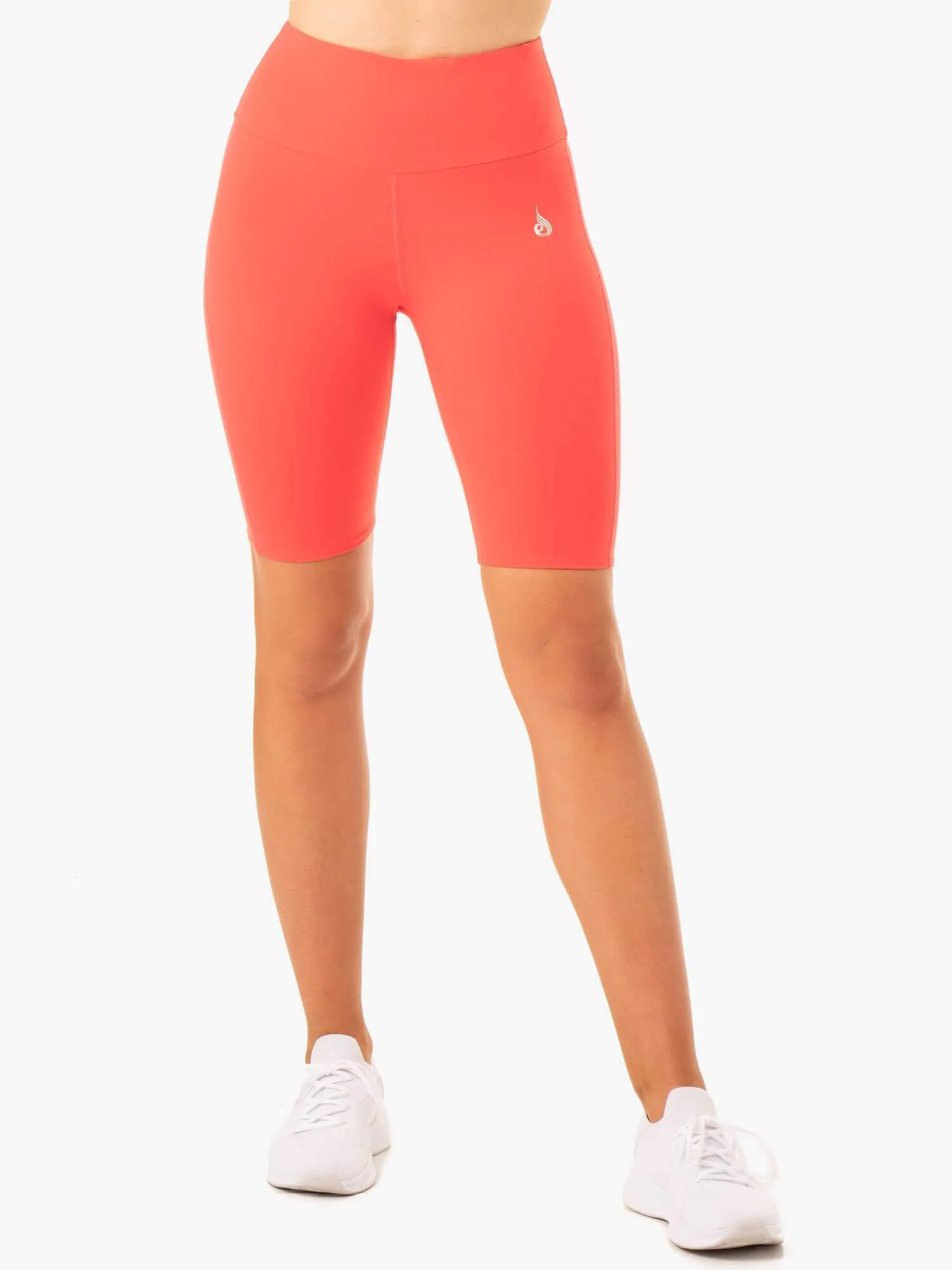 Staples Scrunch Bum Bike Shorts - Coral sport tech