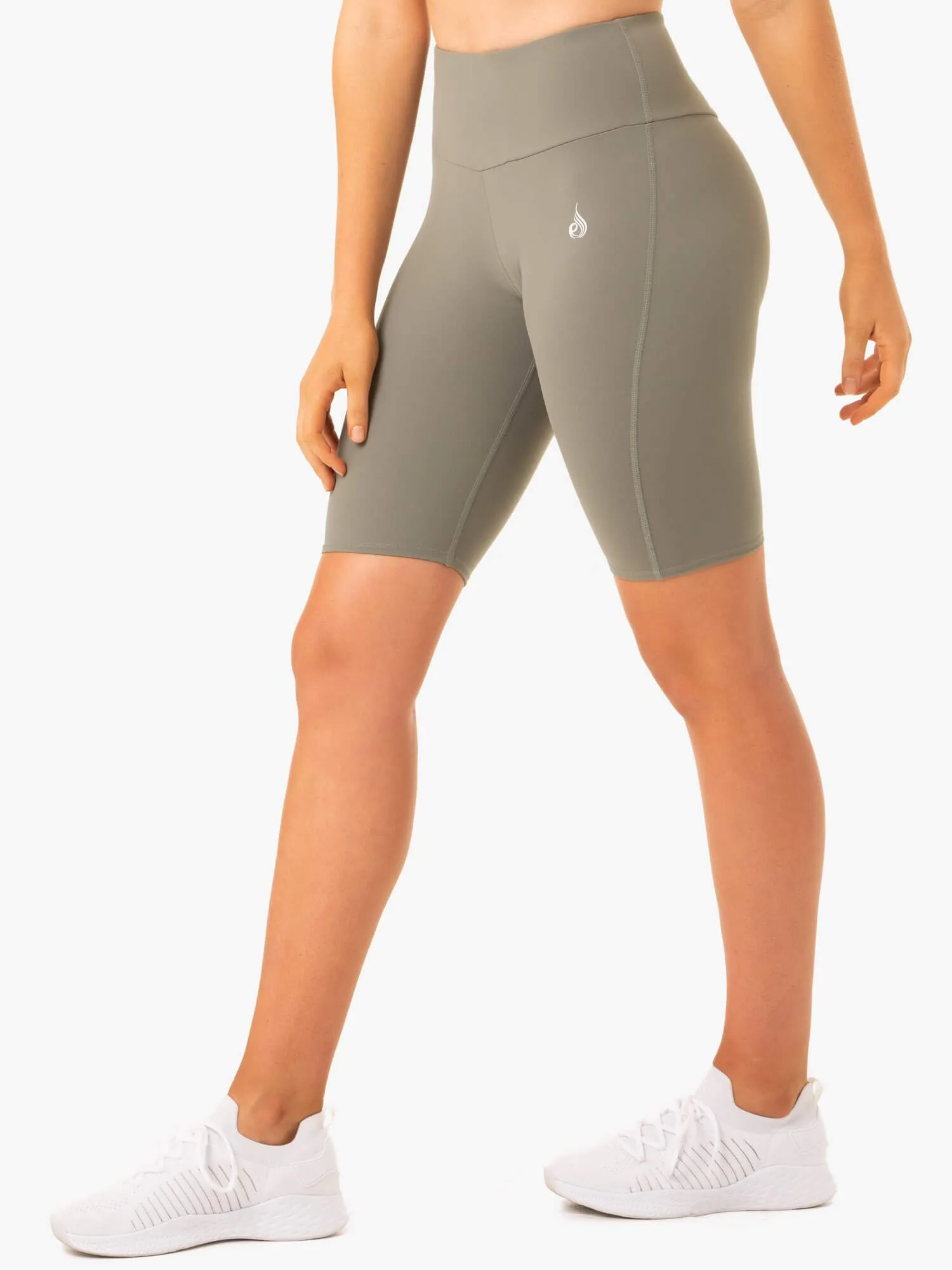 Staples Scrunch Bum Bike Shorts - Khaki sporty colors