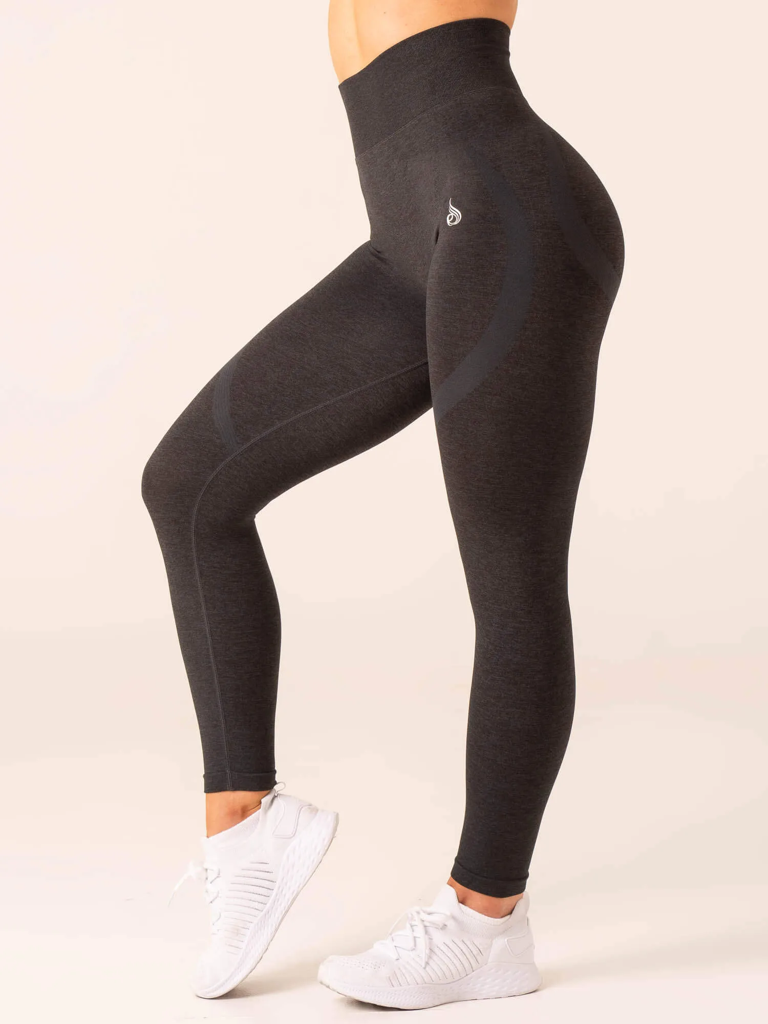 Staples Seamless Leggings - Black Marl Sport inspired