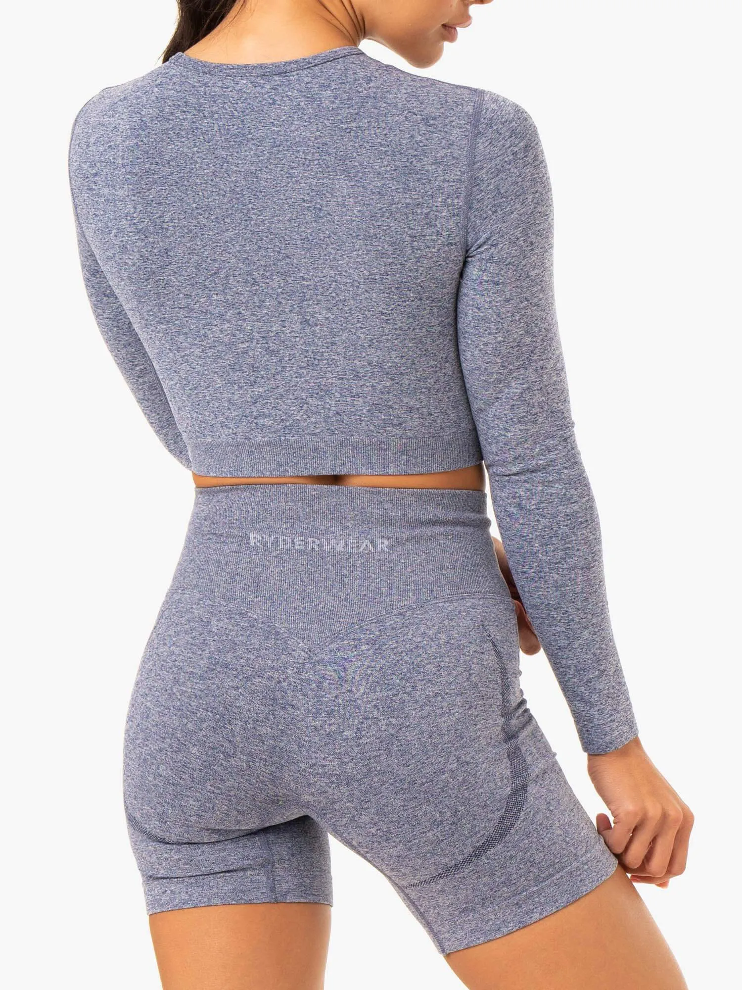 Staples Seamless Long Sleeve Top - Navy Marl custom style