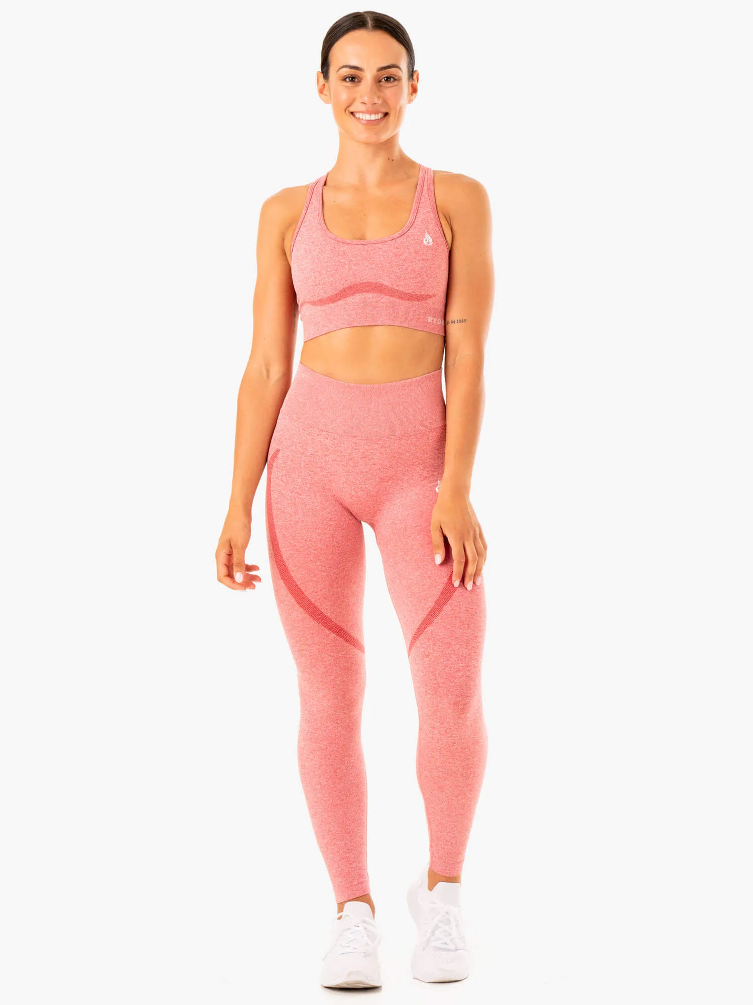 Staples Seamless Racer Back Sports Bra - Pink Marl Multi Scenario