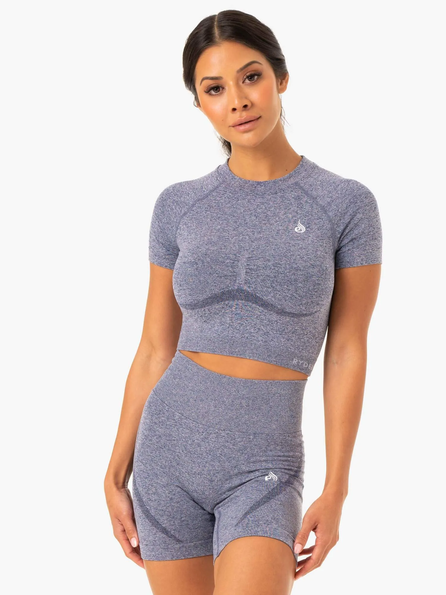 Staples Seamless T-Shirt - Navy Marl high quality