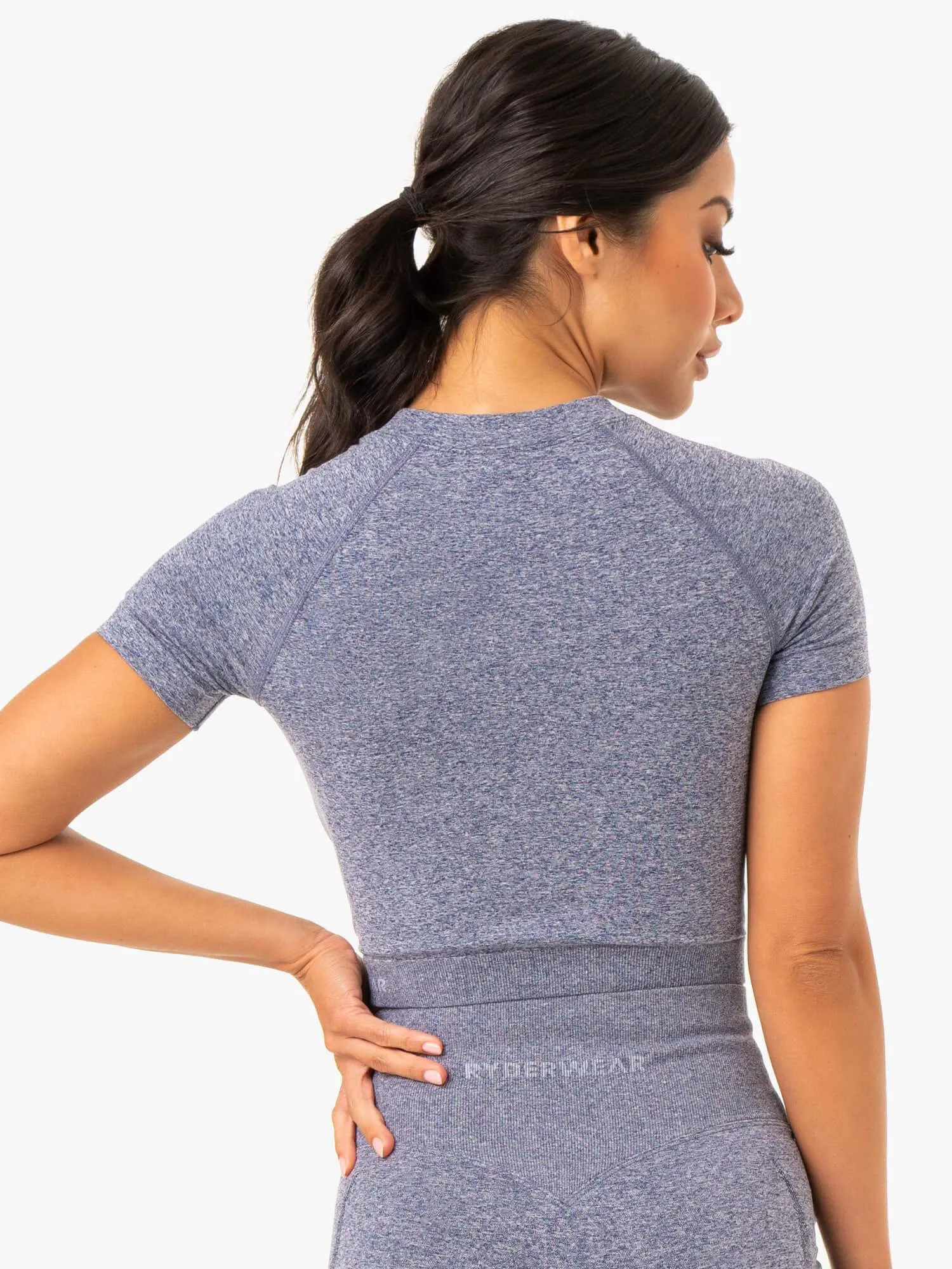Staples Seamless T-Shirt - Navy Marl cultural blend
