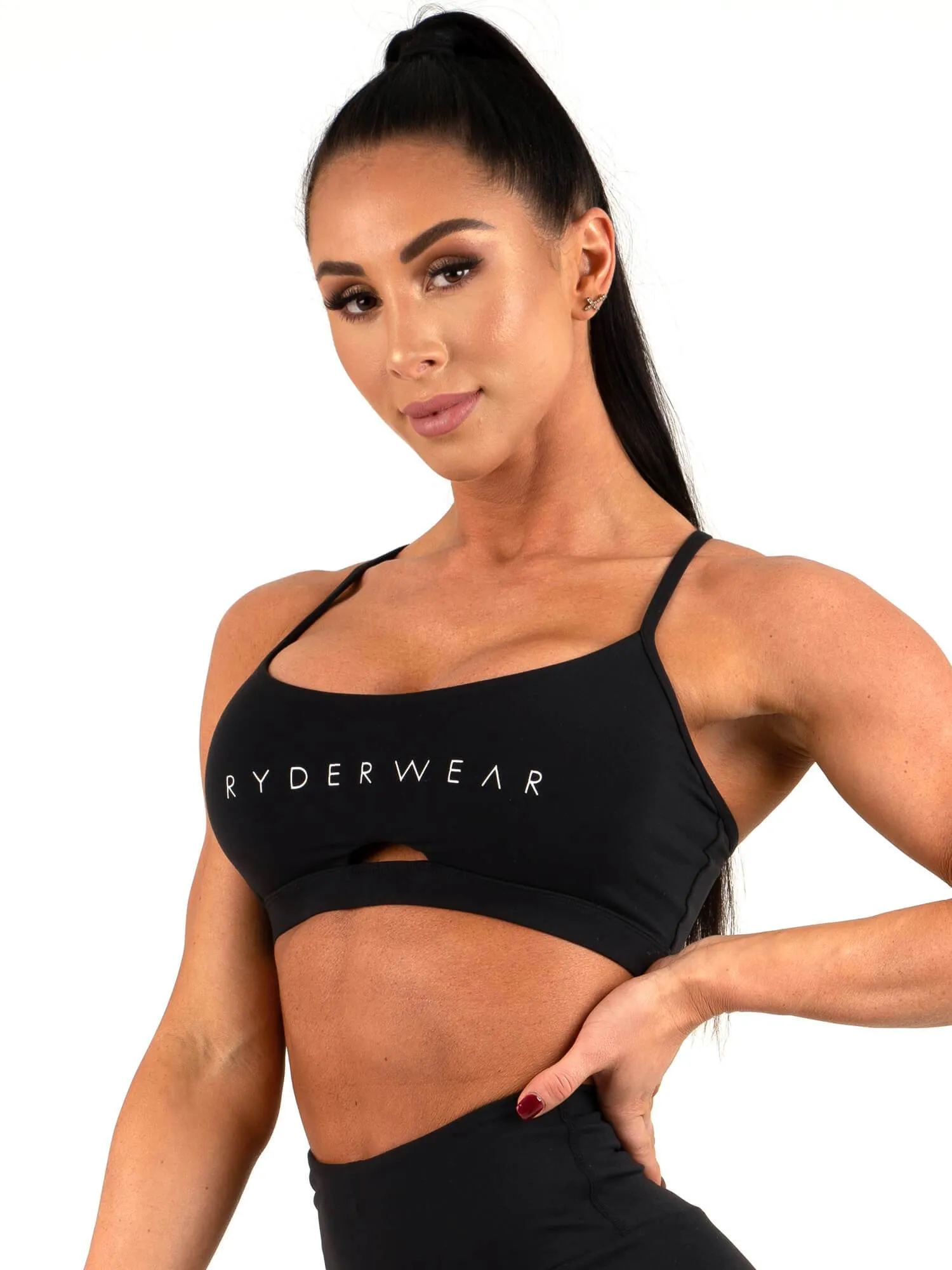 Staples Sports Bra - Black High Elastic