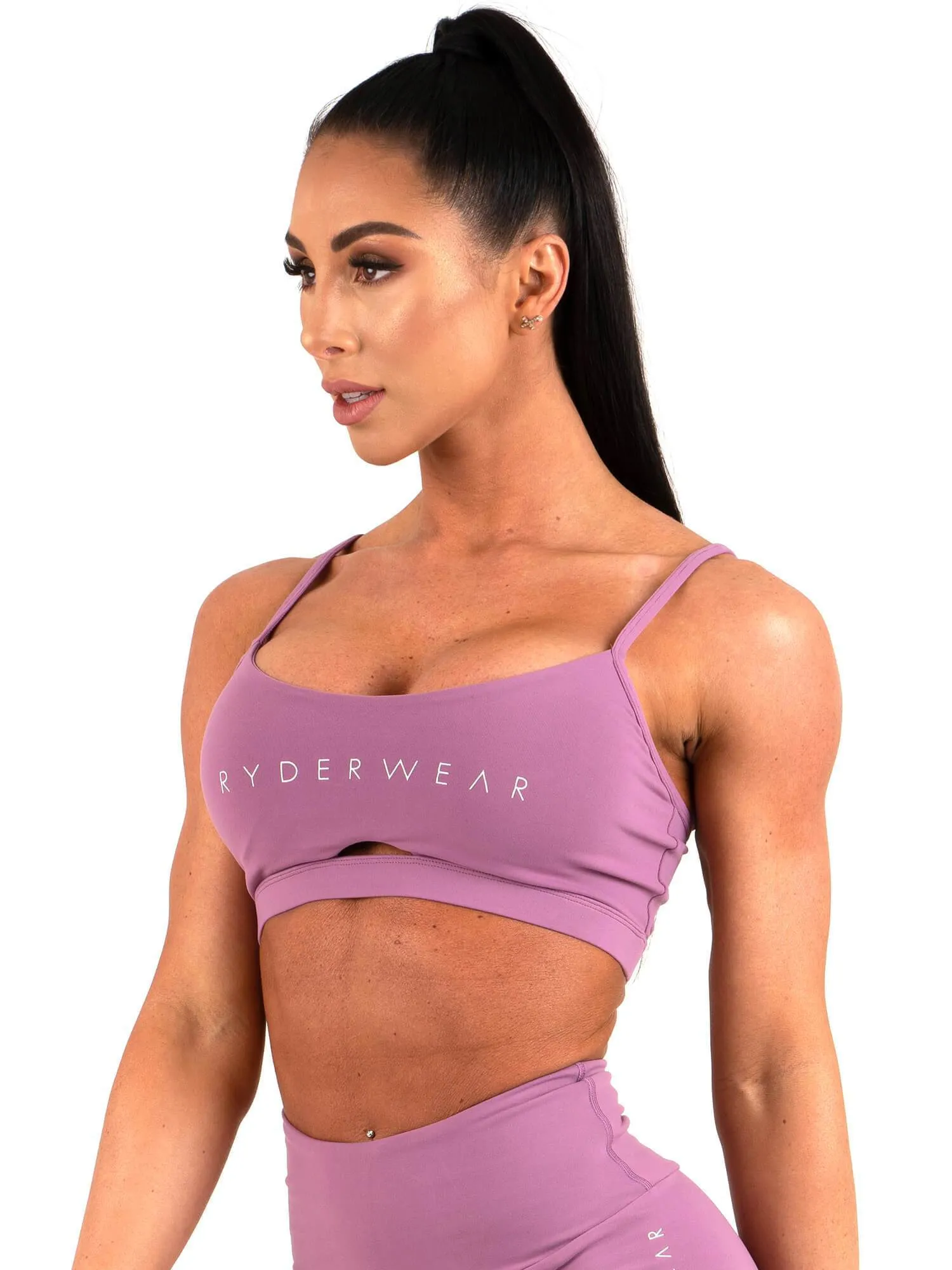 Staples Sports Bra - Purple Multi Scenario