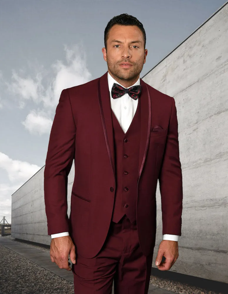 Statement | Caesar 3-Piece Modern Tuxedo Suit shiny look