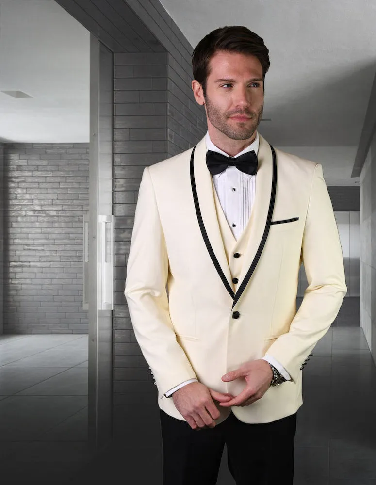 Statement Genova Off White Tuxedo Modern Fit iconic outfit