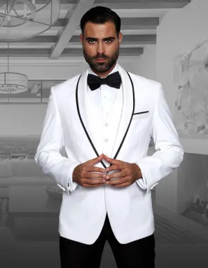 Statement Genova White Tuxedo Modern Fit gala outfit