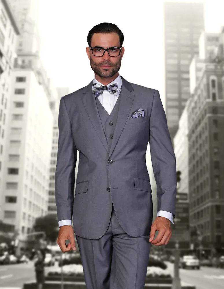 Statement Solid Charcoal Suit Modern Fit tailored jacket