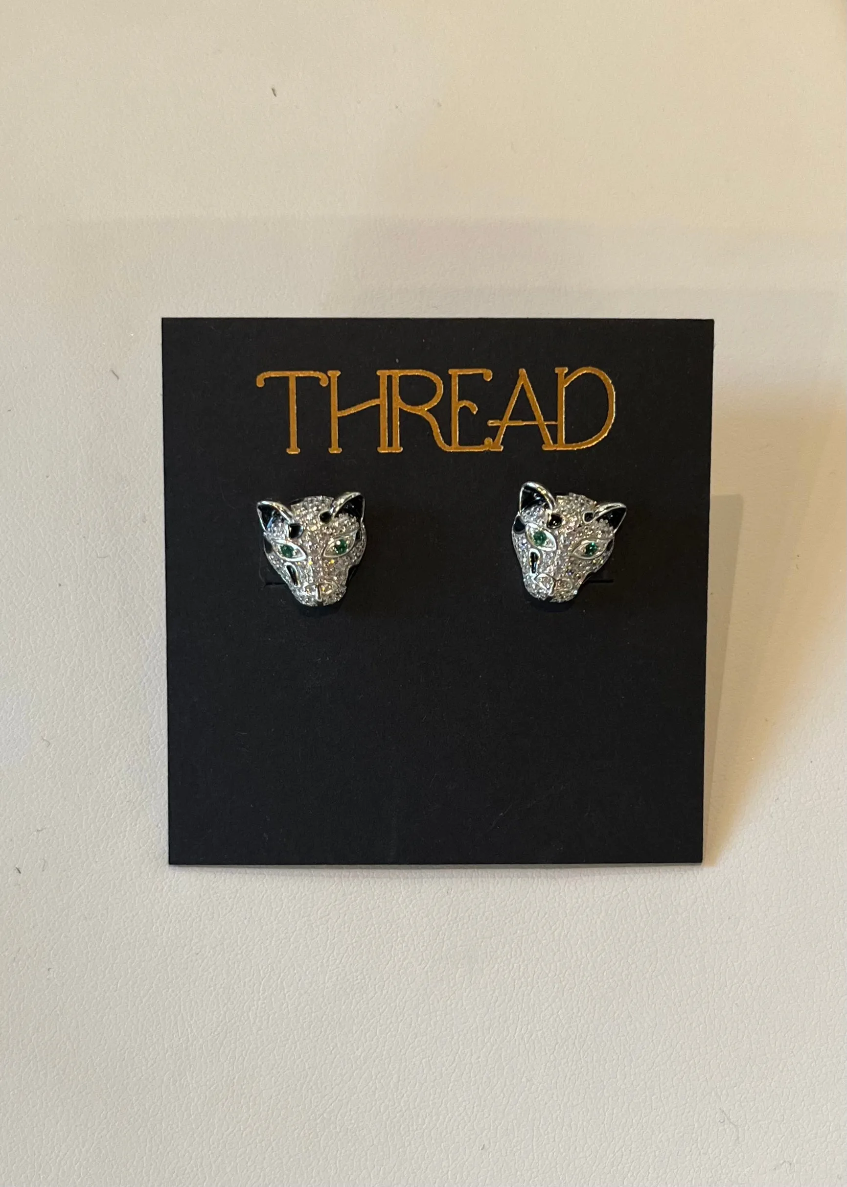 Sterling & CZ Jaguar Stud edgy luxe