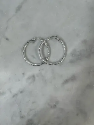 Sterling Large Twisted Hoop versatile pick