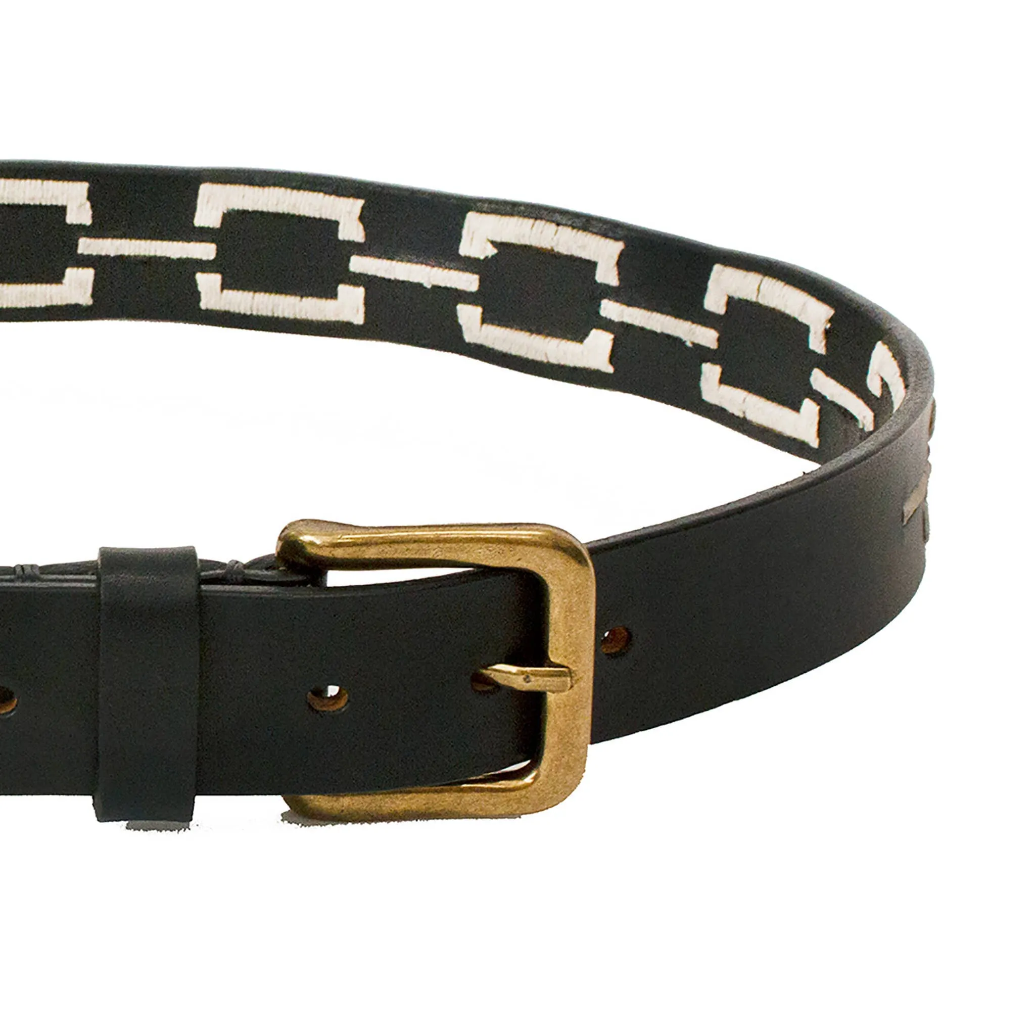 Stick & Ball - Correntino Polo Belt - Black/Ivory stylish tone