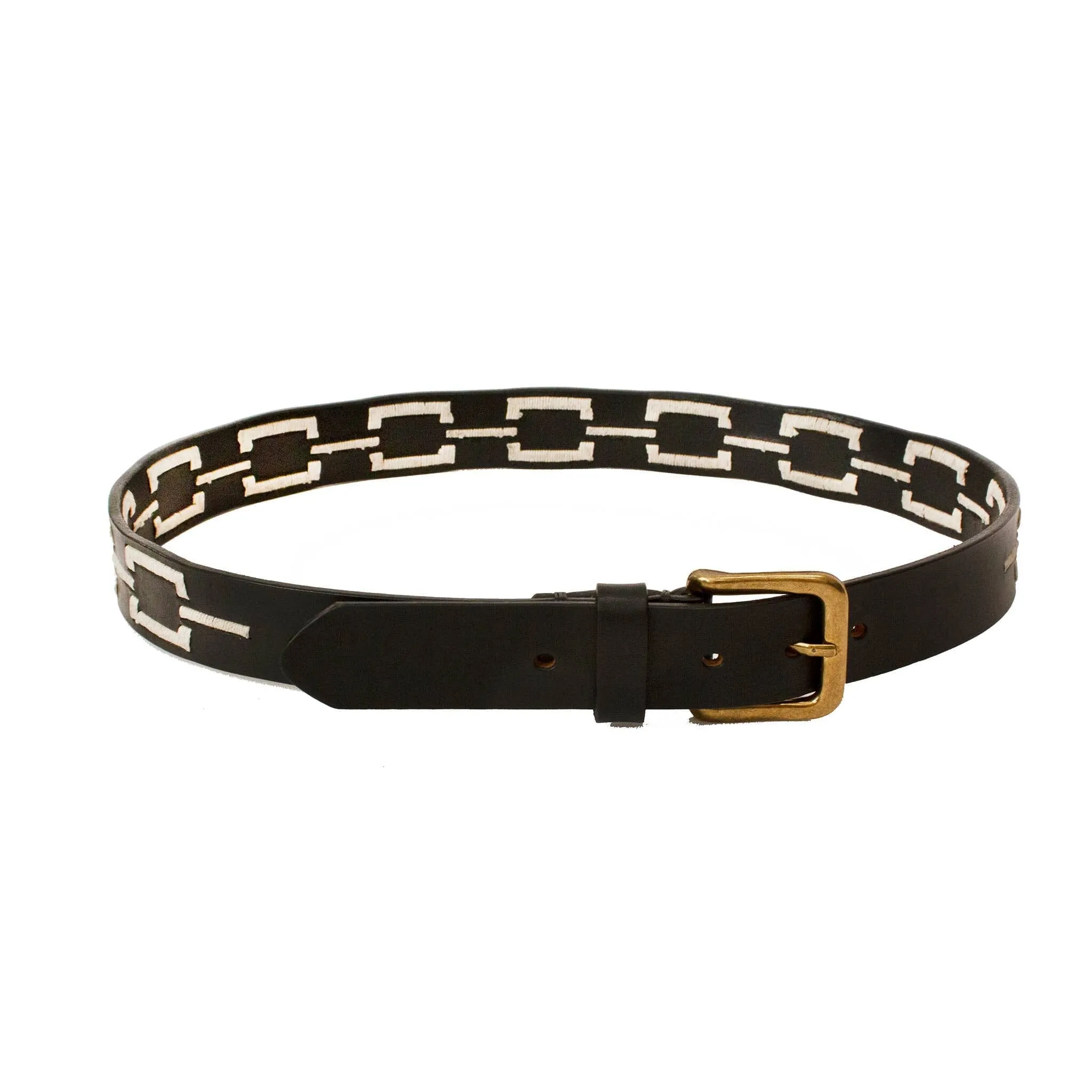 Stick & Ball - Correntino Polo Belt - Black/Ivory lightweight layer