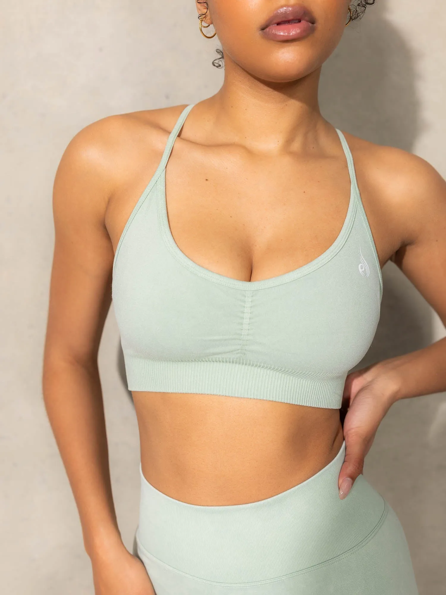 Stonewash Seamless Sports Bra - Mint Stonewash Seamless Fit