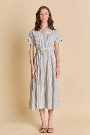 Stripe Midi Shirt Dress Youth charm