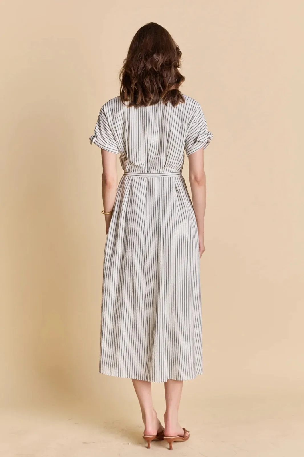 Stripe Midi Shirt Dress Outdoor fun