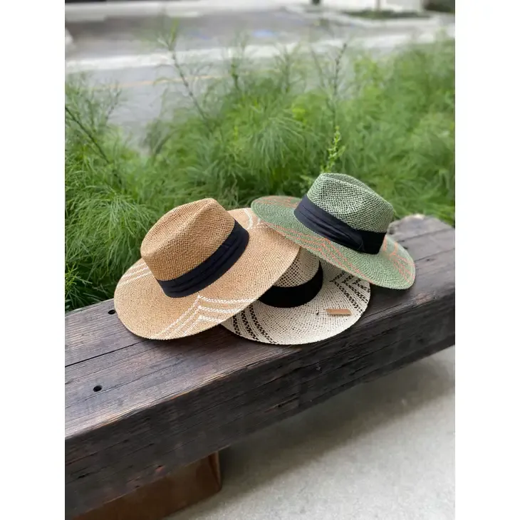 Summer Wide Brim Chevron Pattern Brim Hat travel gear