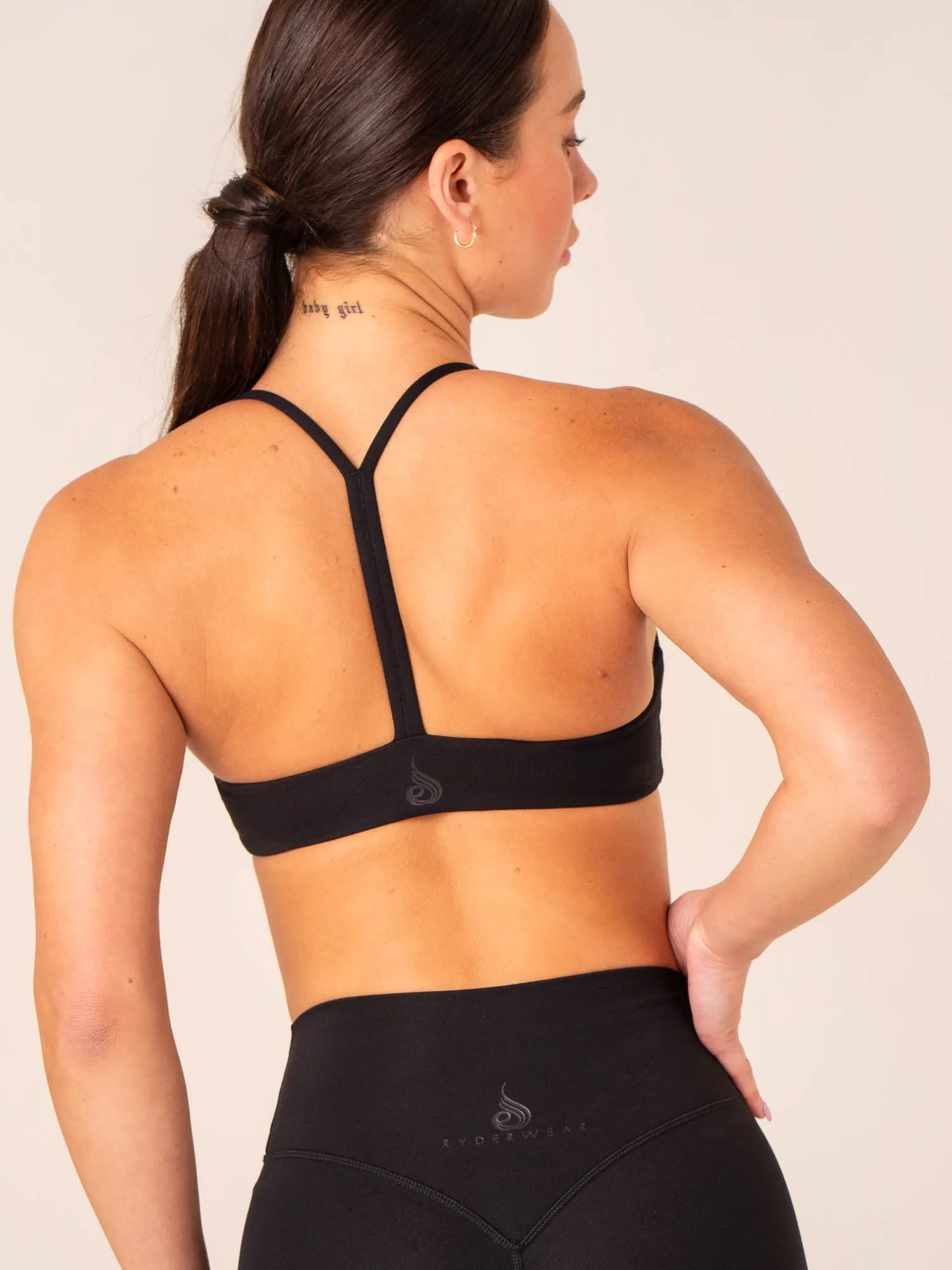 Tempo Sports Bra - Black Elastic Recovery