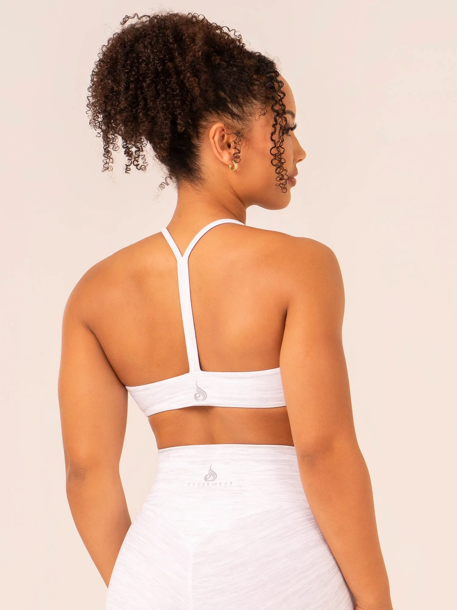 Tempo Sports Bra - Snow Grey Marl Stay In Place