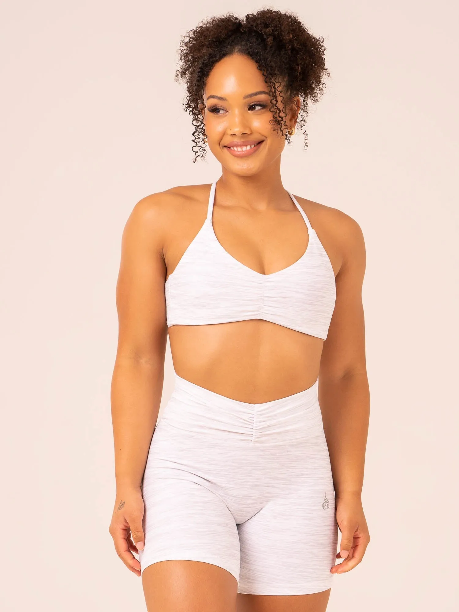 Tempo Sports Bra - Snow Grey Marl 360 Support